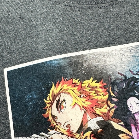 Demon Slayer The Movie Mugen Train Anime Manga Black Graphic T-shirt - Picture 3 of 7